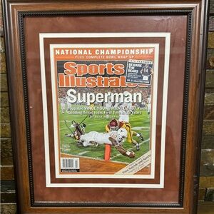 certified Autographed January 9 2006 Texas Longhorns Vince Young SUPERMAN.
